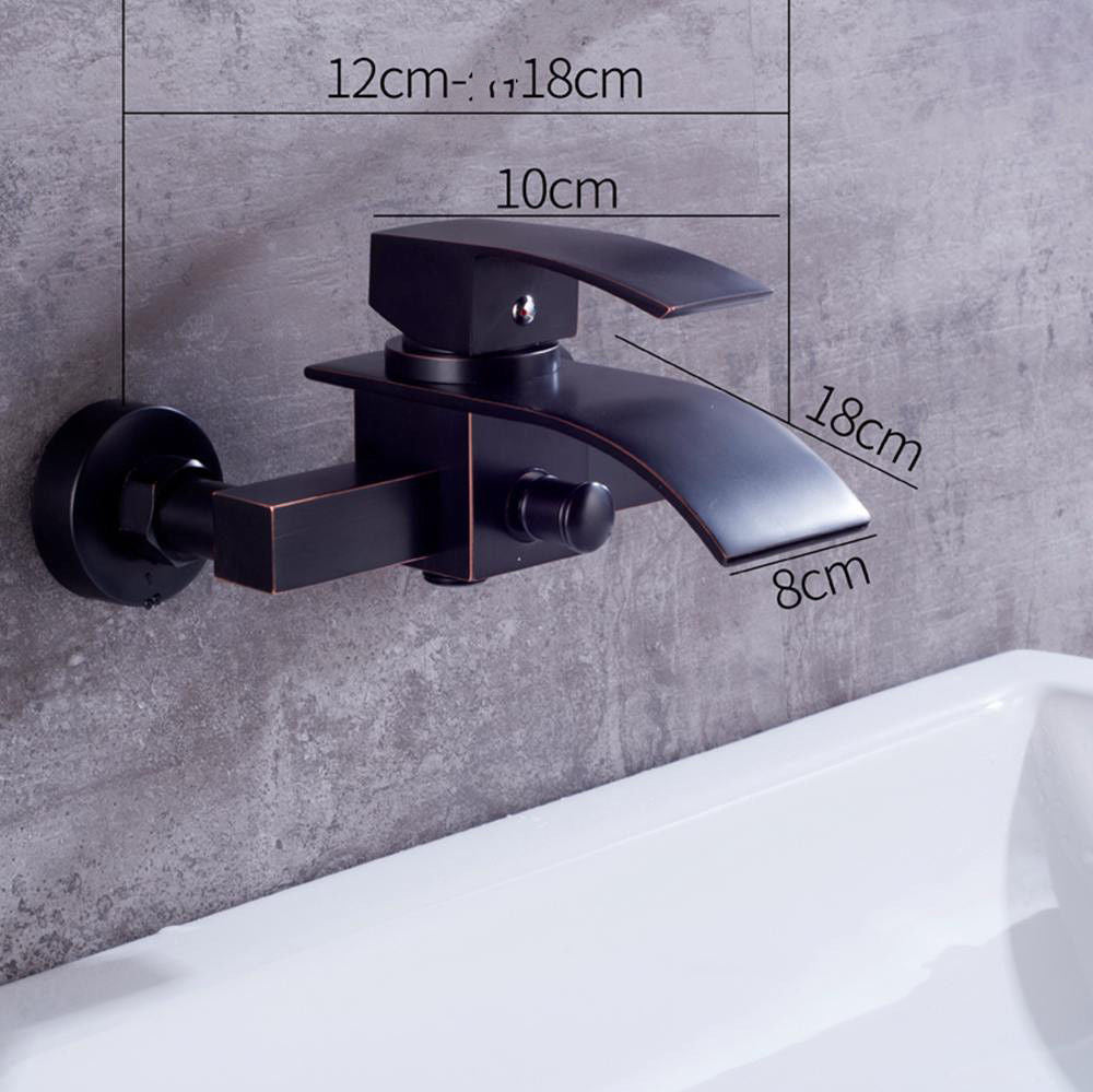 Olie bronzen watervalkraan met handdouche