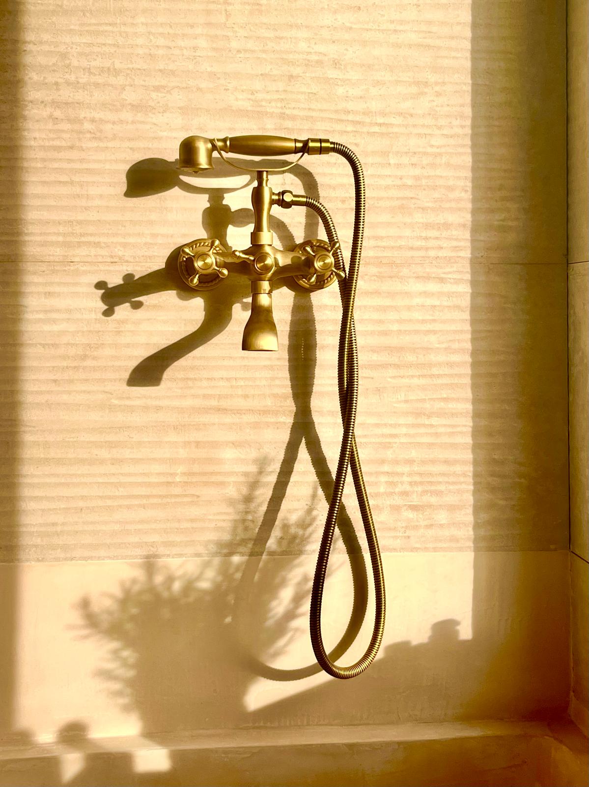 Nostalgische Bronzen Badkraan