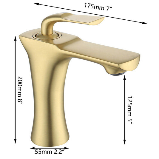 Matte gold mixer tap