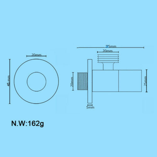 Modernes Eckventil schwarz
