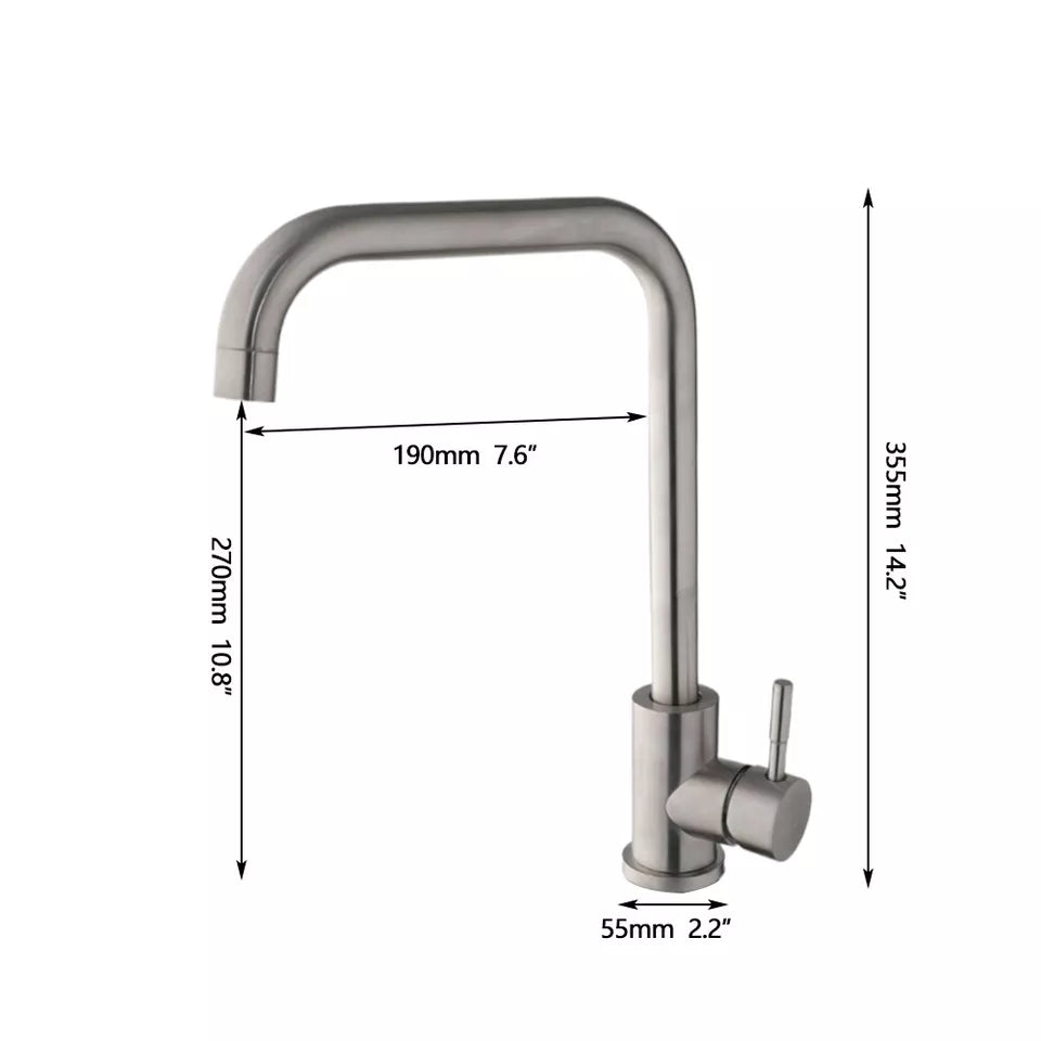 Brushed Nickel Kitchen Faucet - Modern and Functional