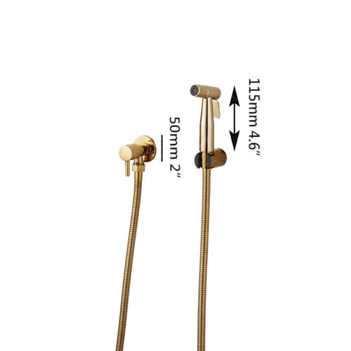 Bidet sprayer gold-colored cold