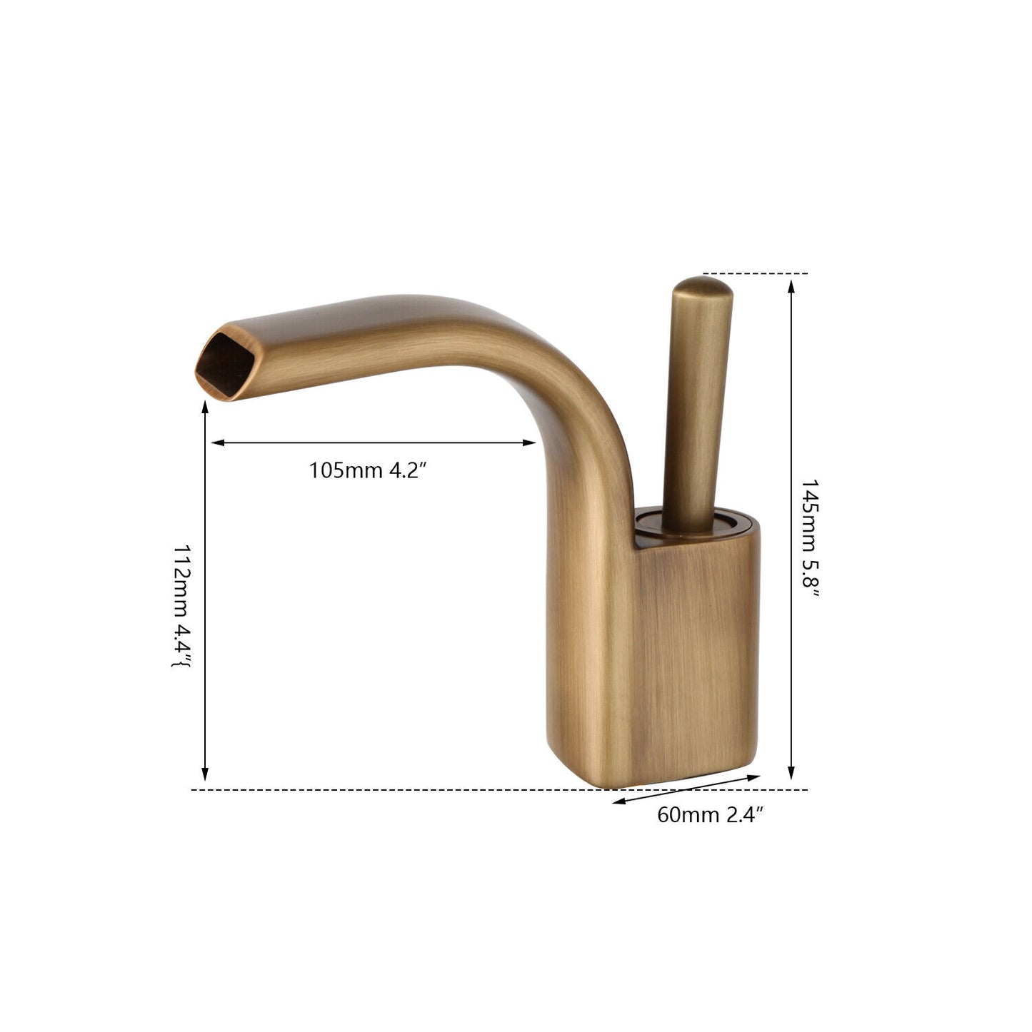 Nostalgic bronze-colored washbasin tap mixer tap
