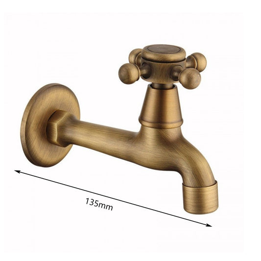 Antique look bronze wall tap