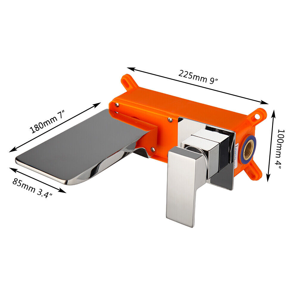 Chrom-Wasserfall-Einbaumischbatterie