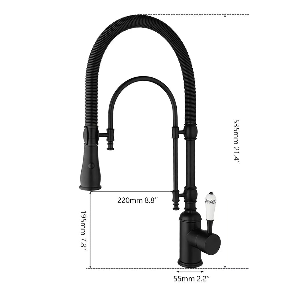 Malvizza Luxury Country Kitchen Faucet – Black