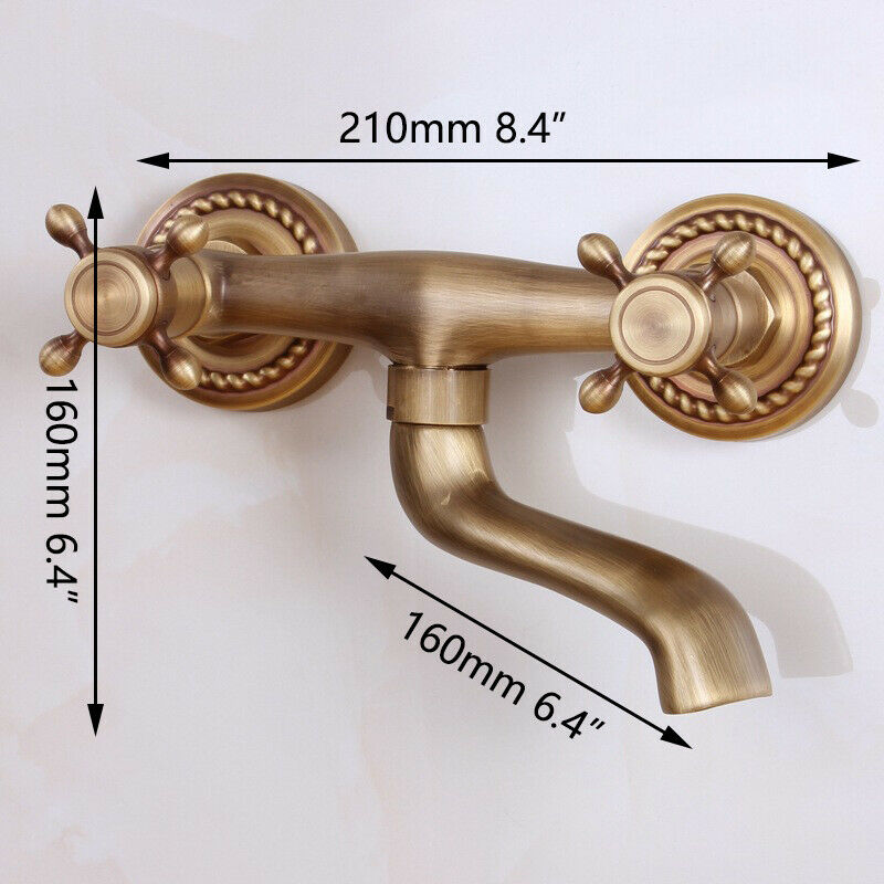 Wandhahn aus Bronze mit schwenkbarem Auslauf