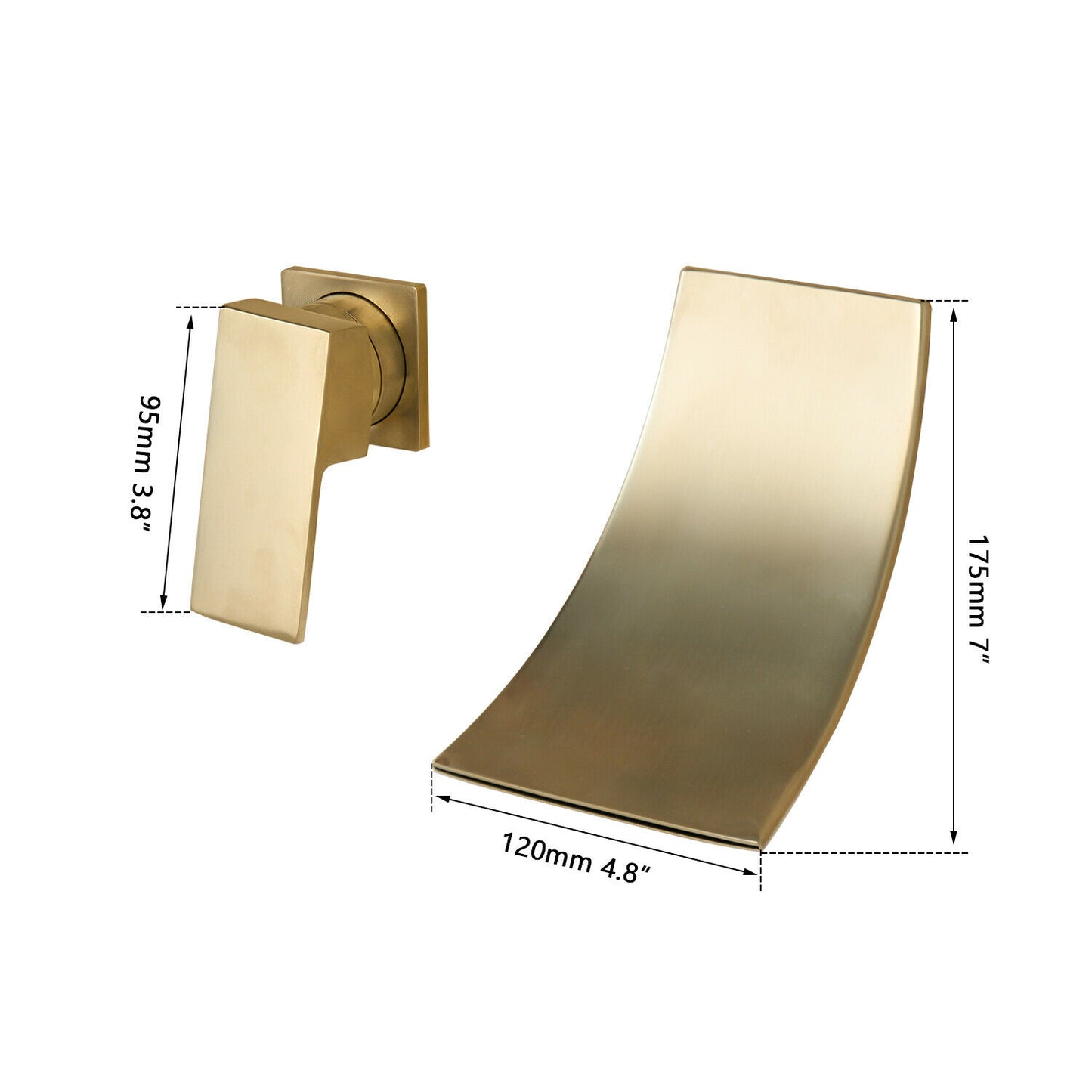 Brushed gold built-in tap