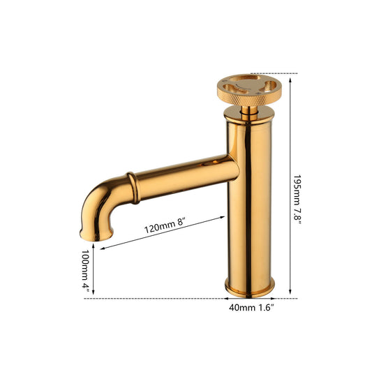Gold industrial tap