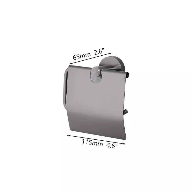 Moderne RVS WC-Rolhouder met Gun Metal Afwerking