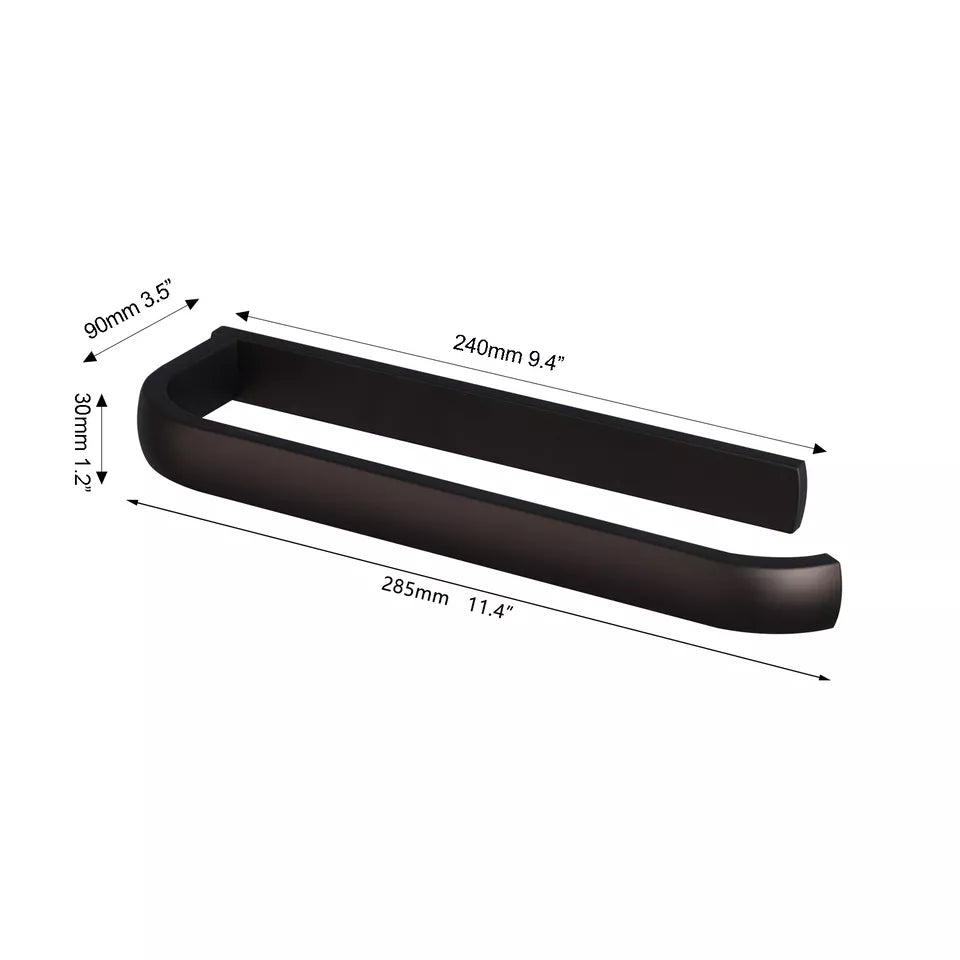 Schwarzer Handtuchhalter für Bad oder WC