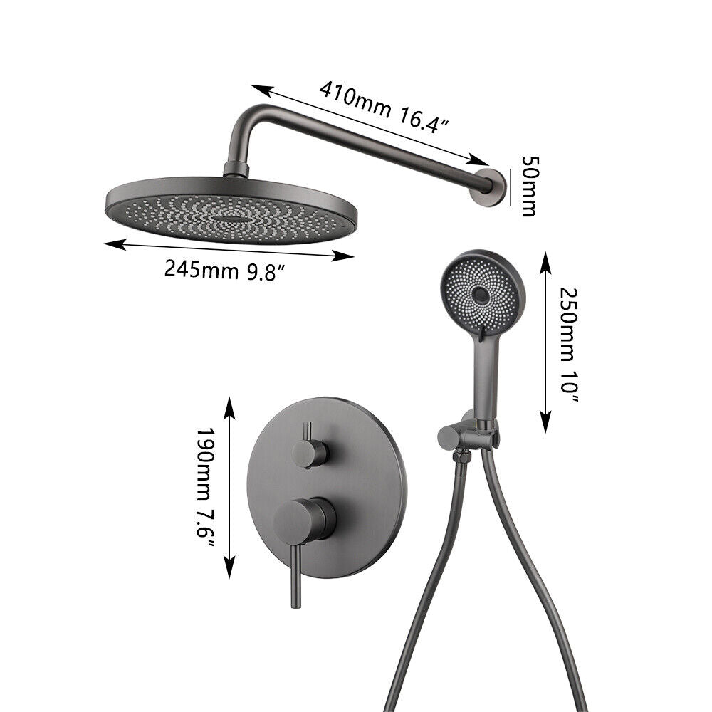 Einbau-Regendusche aus Rotguss