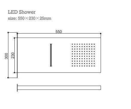 Chrom-Wasserfall-Duschset