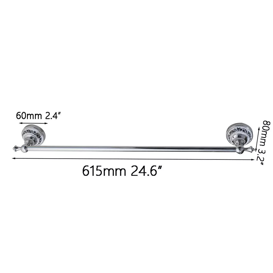 Classic Single Towel Rack - Chrome