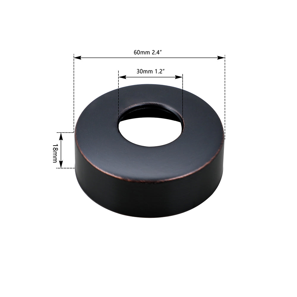 Oil bronze bath tap rosette 18 MM