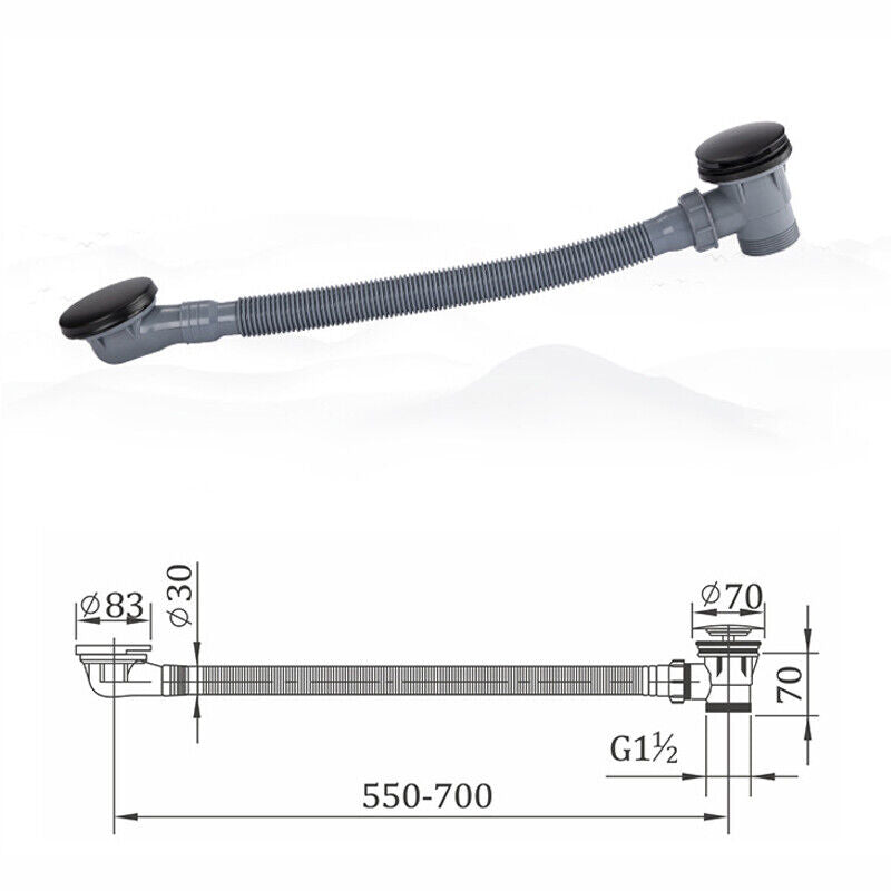 Bath drain in black color