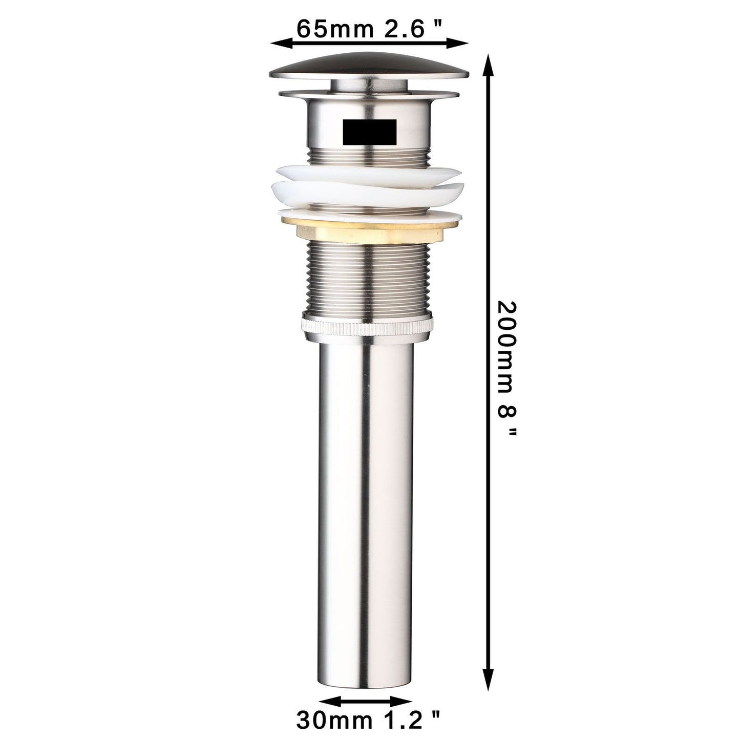 Brushed nickel drain plug