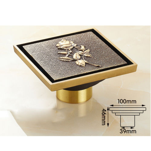 Bronze Drain with Elegant Floral Decoration