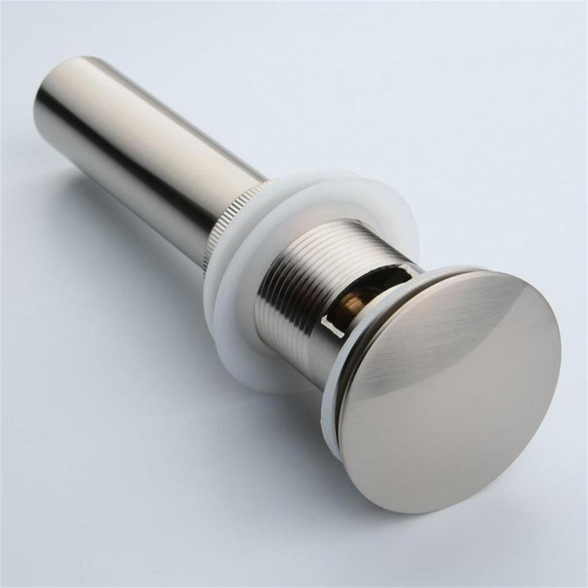 Brushed nickel drain plug