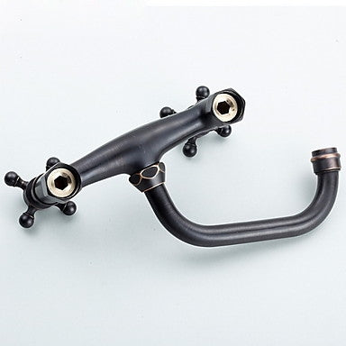 Nostalgische Ölbronze-Badarmatur zur Wandmontage