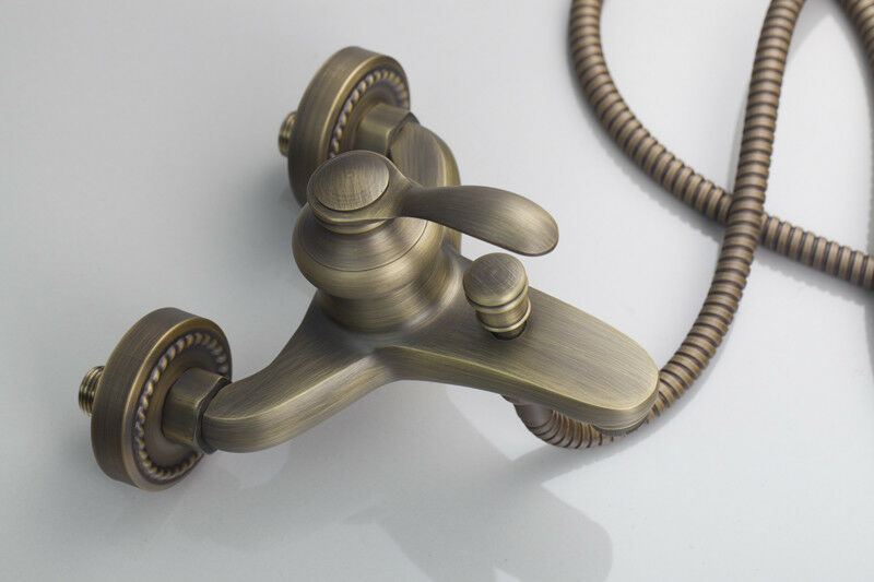 Bronzefarbener Badewannenhahn mit Handbrause