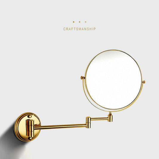 Golden makeup mirror