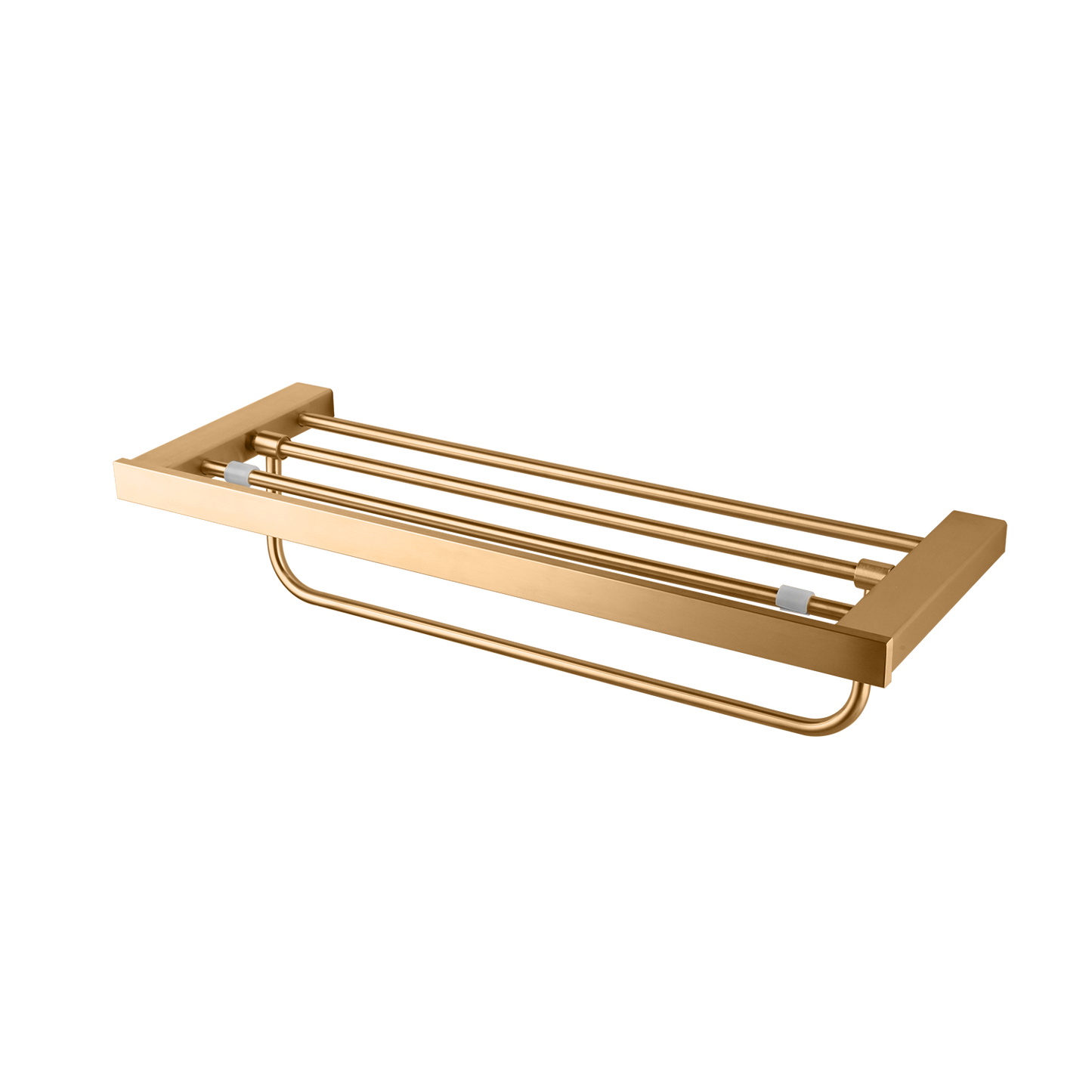 Matte gold towel rack