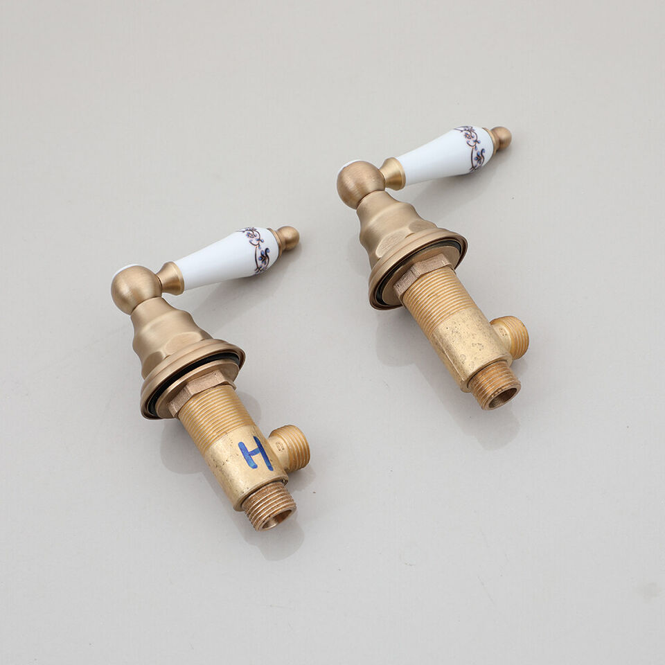 Bronze-colored nostalgic built-in washbasin tap