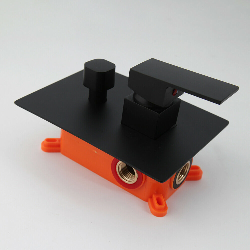 Luxuriöser schwarzer eingebauter Wasserfallhahn