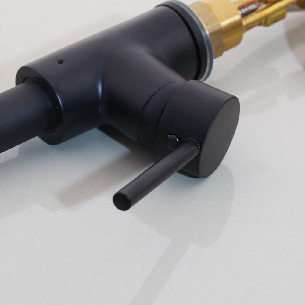 Matte black kitchen faucet