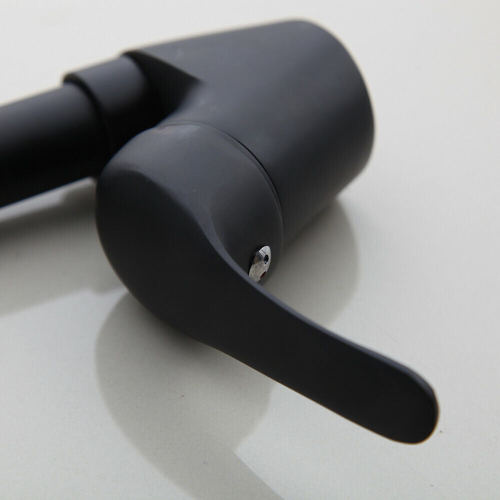 Black swivel kitchen faucet