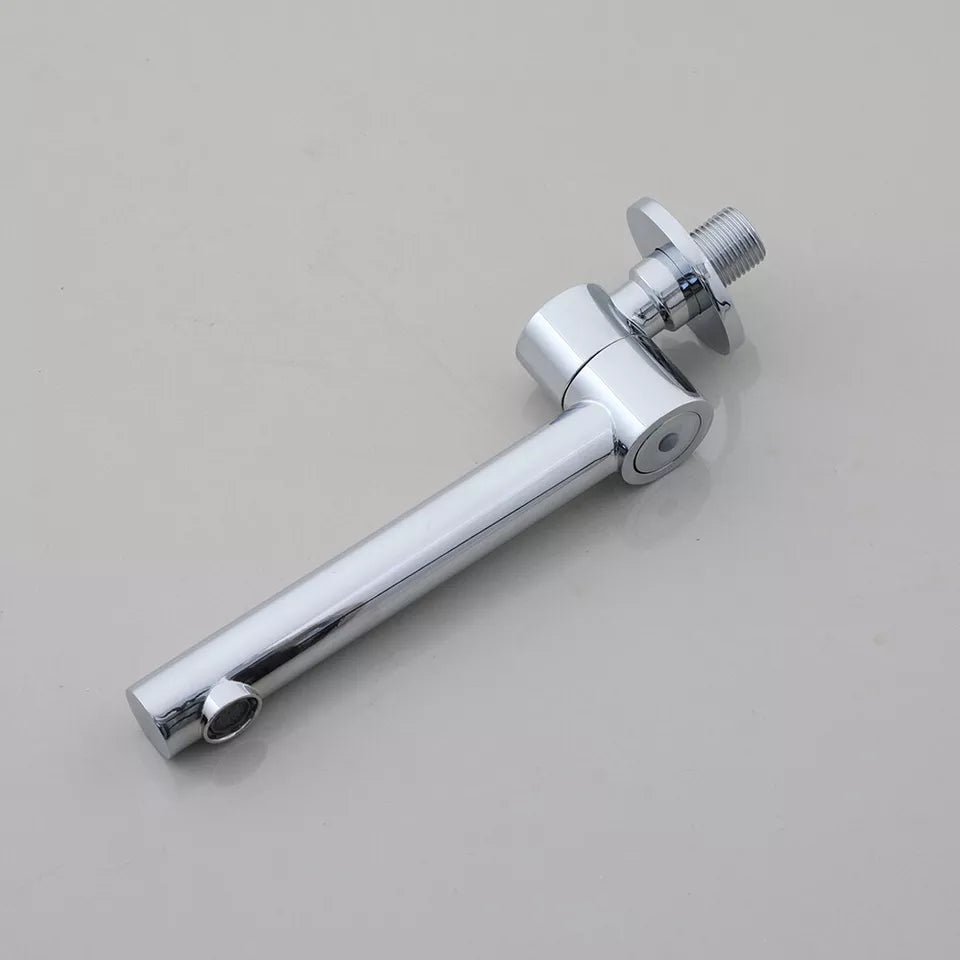 Chrome Swivel Wall Tap - Mixer Tap for Hot and Cold Water