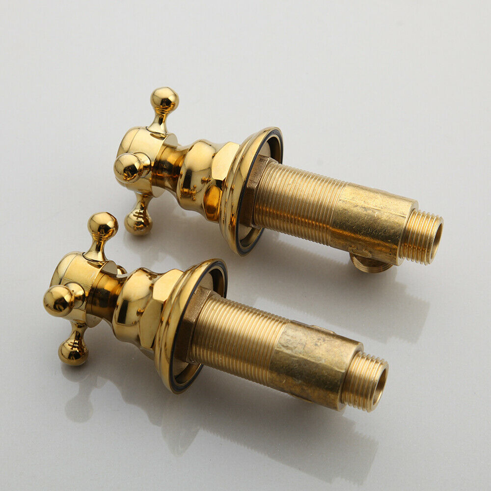 3-piece gold surface-mounted tap