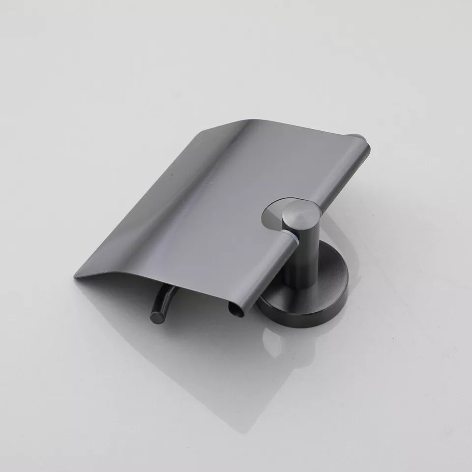 Moderne RVS WC-Rolhouder met Gun Metal Afwerking