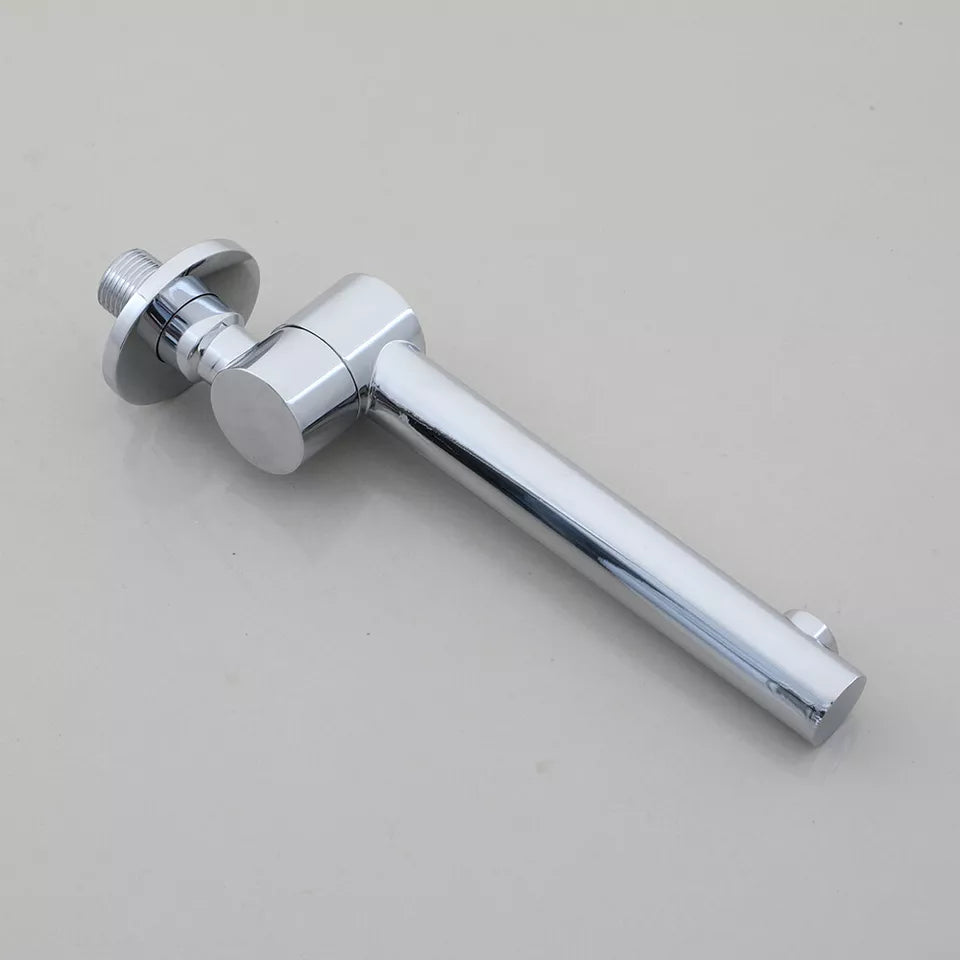 Chrome Swivel Wall Tap - Mixer Tap for Hot and Cold Water