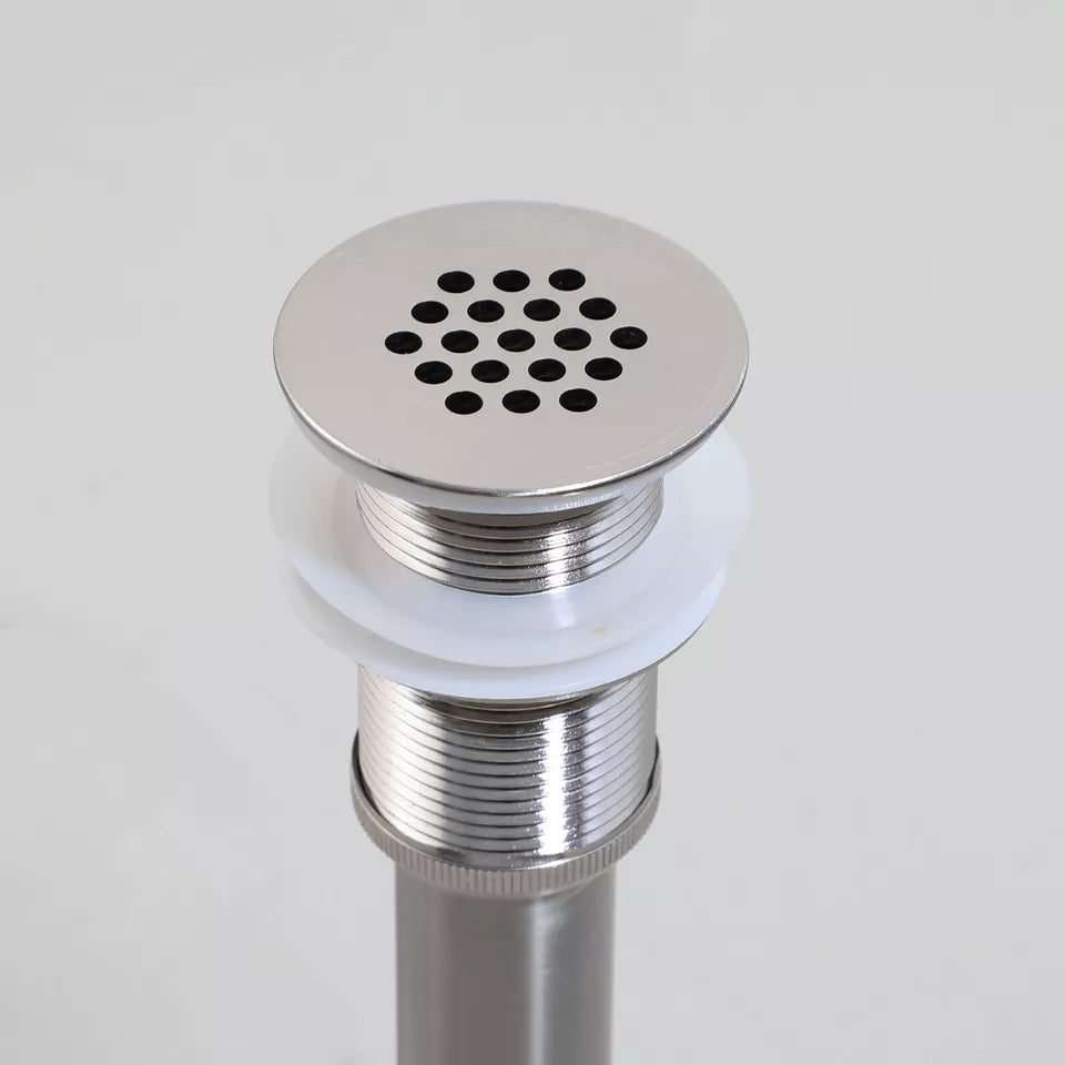 Brushed Nickel Washbasin Drain Non-Closable