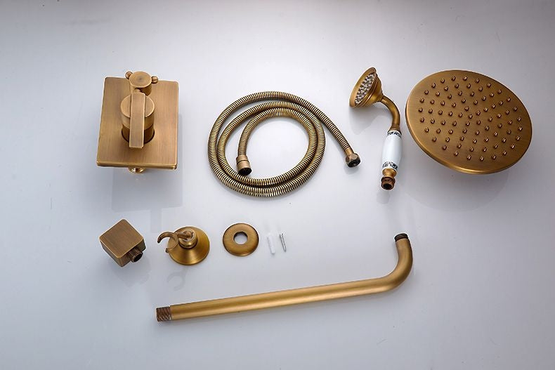 Nostalgisches Einbau-Duschset - Antik Bronze