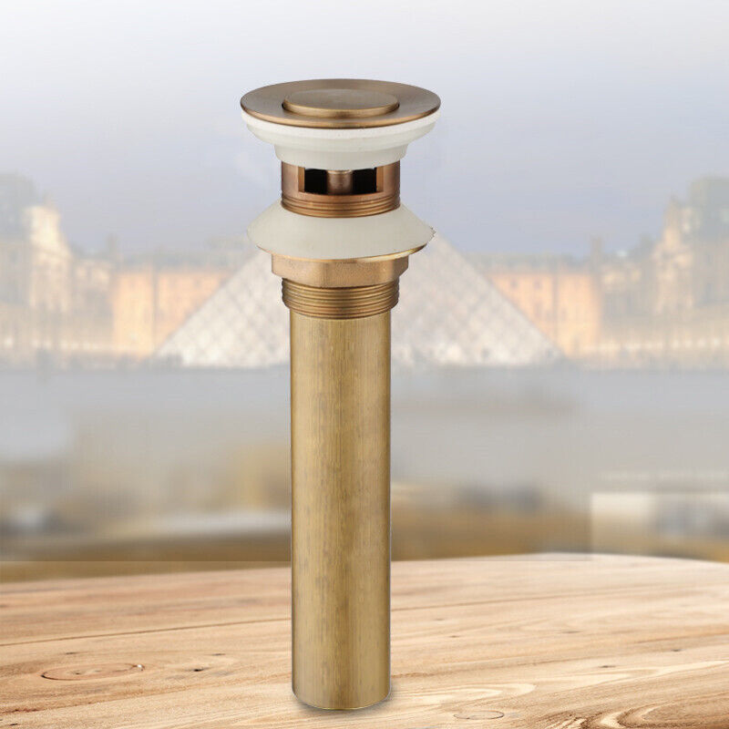 Bronze pop-up drain click drain with overflow