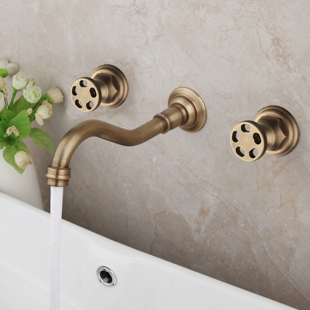 Nostalgic bronze-colored built-in wall tap mixer tap