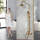 Elegant bronze-colored surface-mounted shower