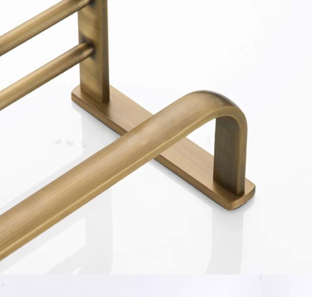 Bronze-colored towel rack