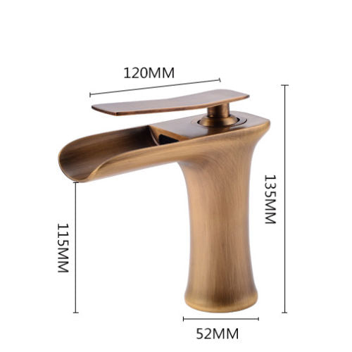 Bronze waterfall tap