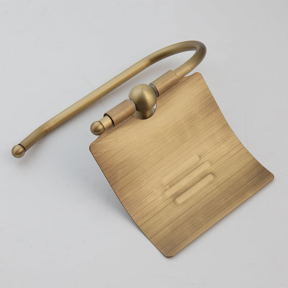 WC rol houder brons antiek uitvoering