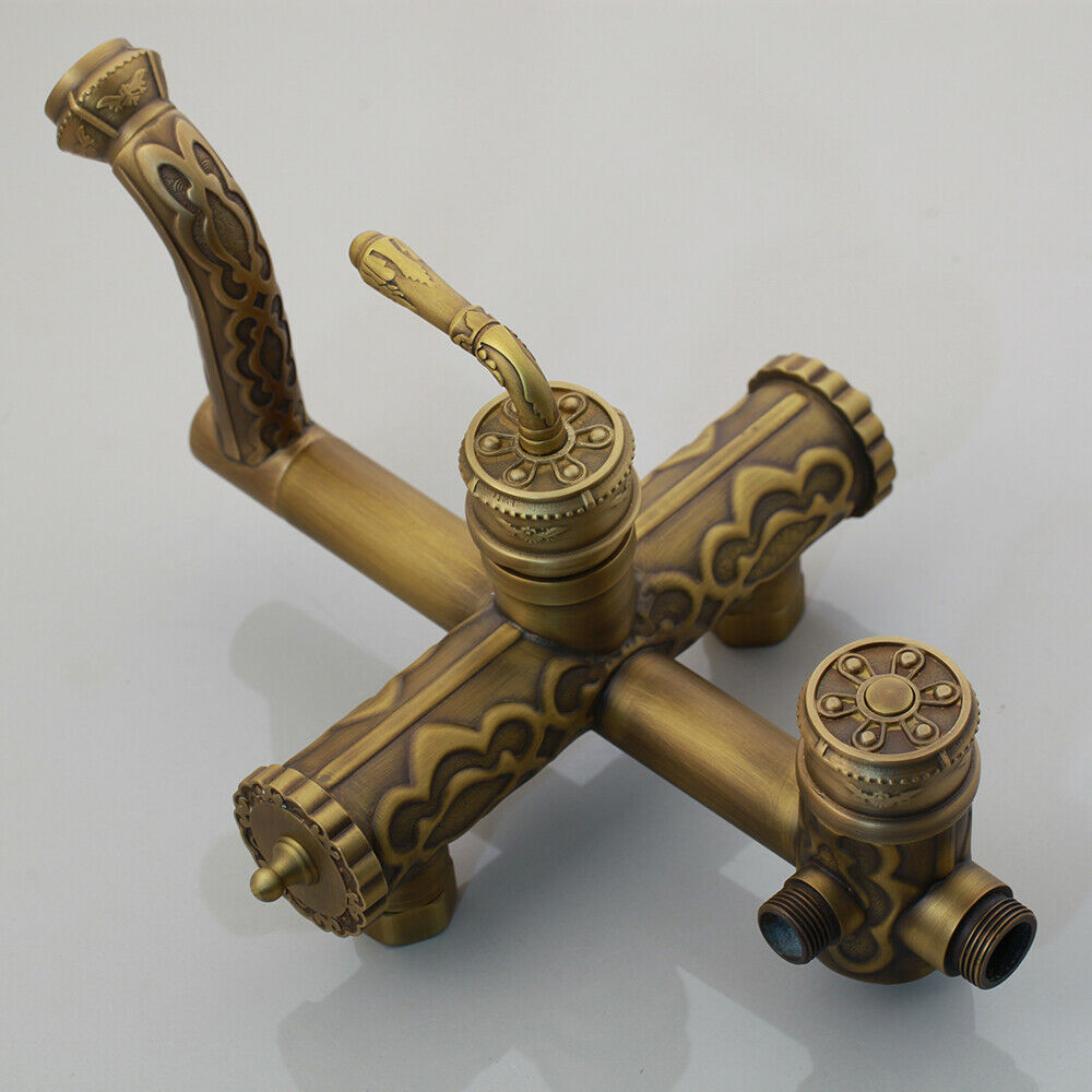 Nostalgic bronze-colored surface-mounted shower