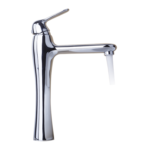 Elegant chrome mixer tap