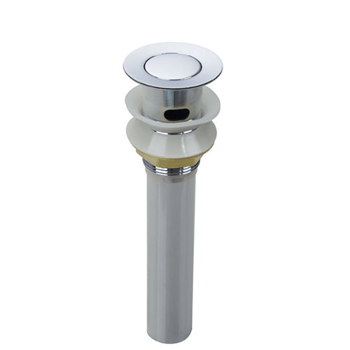 Chrome pop-up drain click drain with overflow