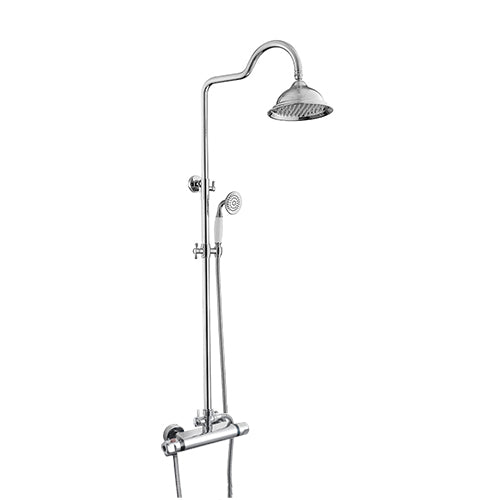 Thermostatic nostalgic chrome shower set