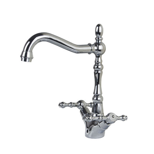 Nostalgische Chrom Waschtischarmatur Küchenarmatur