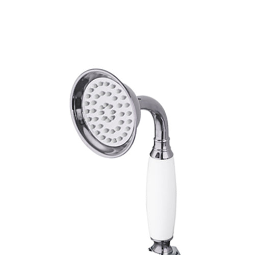 Nostalgische Handdouche van Chroom met Wit Handvat