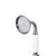 Nostalgische Handdouche van Chroom met Wit Handvat